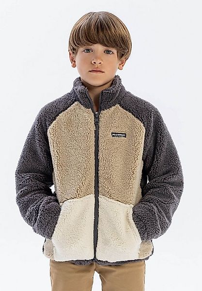 MINOTI Sweatshirt Sherpa-Jacke mit Kontrasttasche und modischem Aufnäher  ( günstig online kaufen