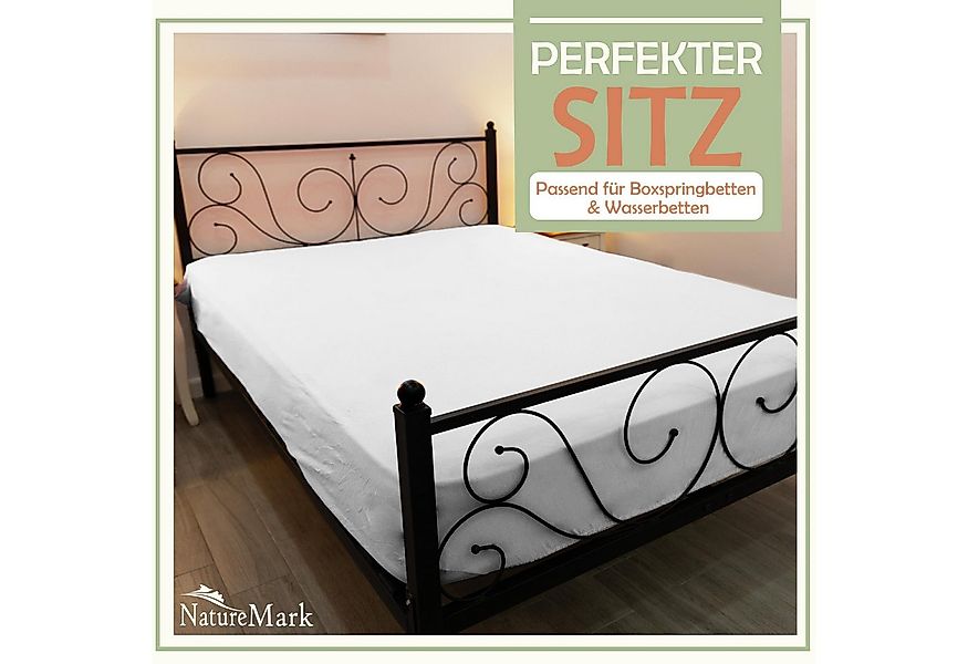NatureMark Spannbettlaken 2er-Set Mikrofaser Spannbetttuch, Polyester, Gumm günstig online kaufen