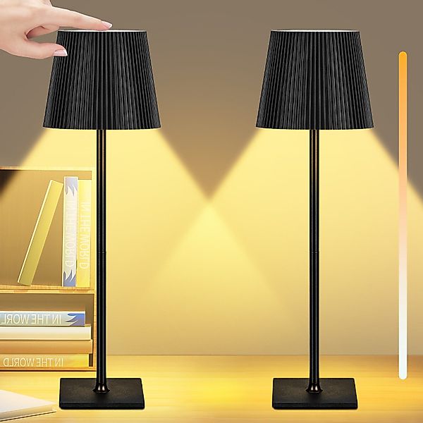 Kityhome Nachttischlampe 2er-Set kabellose Tischlampen mit günstig online kaufen