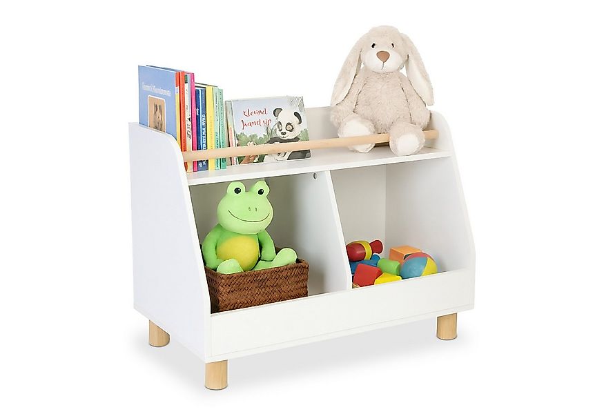 relaxdays Kinderregal klein für Spielzeug, weiß günstig online kaufen