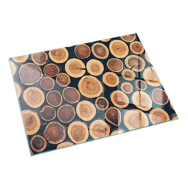 Tulup Glasplatte für Kamin Kiste mit Schnittholz Kaminofen Glas Bodenplatte günstig online kaufen