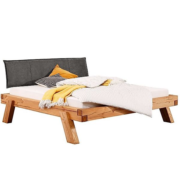 Lomadox Bett BRANTFORD-69, Liegefläche 180x200, Polsterkopfteil, Kiefer mas günstig online kaufen