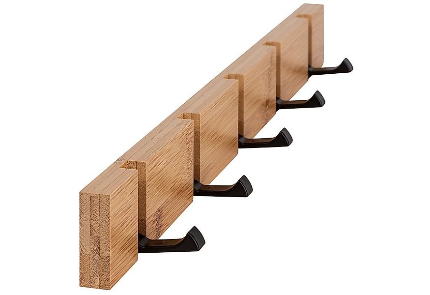 ONVAYA Garderobe Garderobenhaken, Wandgarderobe Bambus, Garderobenleiste günstig online kaufen