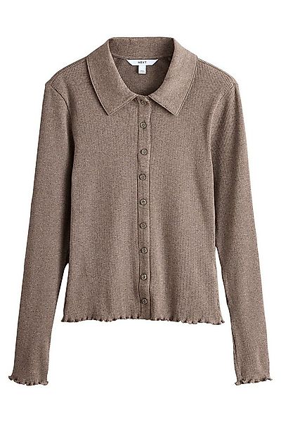 Next Langarm-Poloshirt Langärmeliges, geripptes, geknöpftes Poloshirt (1-tl günstig online kaufen