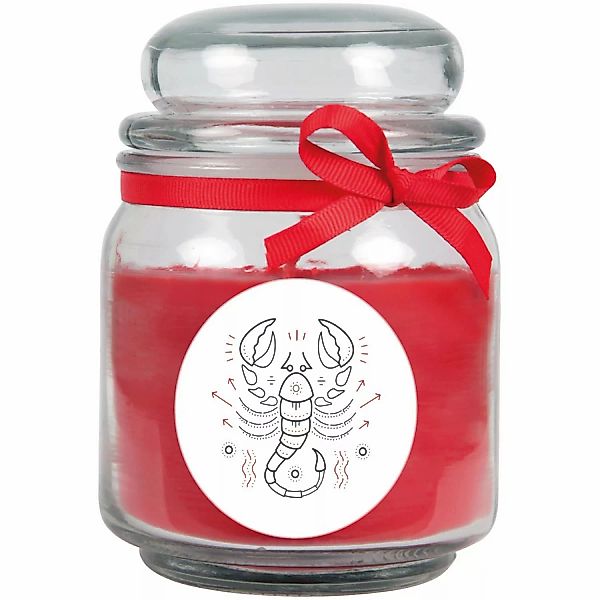 HS Candle Duftkerze & Glas Sternzeichen Rose 70 Stunden Skorpion günstig online kaufen