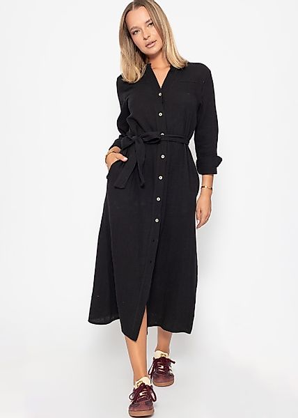 SASSYCLASSY Minikleid Maxi Musselin Blusenkleid Damen günstig online kaufen