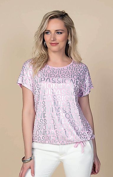 Passioni T-Shirt in Rosa, mit silbernen günstig online kaufen