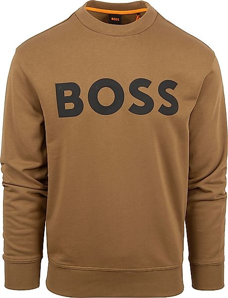 BOSS Sweater mit Logodruck Braun - Größe XXL günstig online kaufen