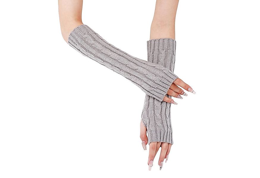 Refttenw Strickhandschuhe Damen Gestrickte Armwärmer Pulswärmer Armstulpen günstig online kaufen