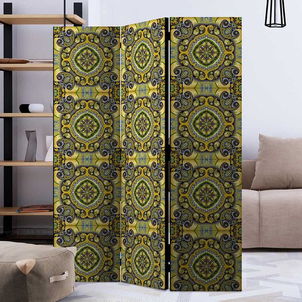 Paravent in Bunt orientalischem Kachelmuster günstig online kaufen