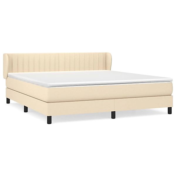 vidaXL Boxspringbett mit Matratze Creme 160x200 cm Stoff1398617 günstig online kaufen
