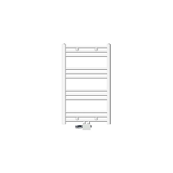 LuxeBath Badheizkörper 600x800 mm Weiß Gerade mit Thermostat Universal Eck günstig online kaufen