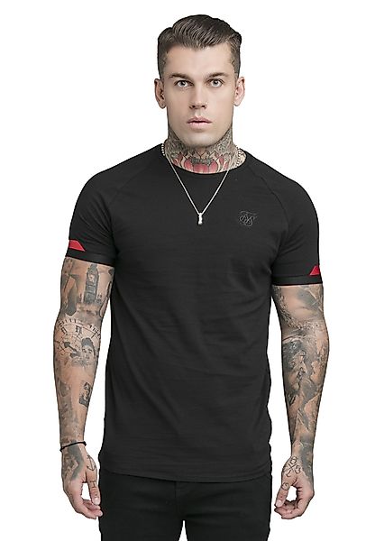 SikSilk Herren T-Shirt S/S DUAL CUFF TECH TEE SS-18431 Black Schwarz günstig online kaufen