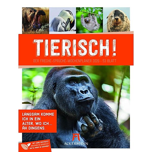 Tierisch! Sprüchekalender - Wochenplaner Kalender 2026 günstig online kaufen