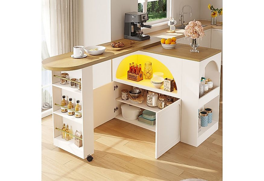 Flieks Bartisch mit 360° drehbar Tisch und LED-Beleuchtung (Set, 2-St., 135 günstig online kaufen