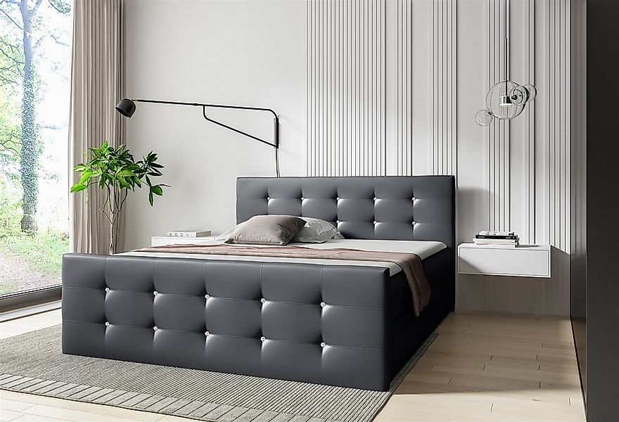 Fun Möbel Boxbett Schlafzimmerbett LIAMOS in Kunstleder (inkl. Bettkästen, günstig online kaufen