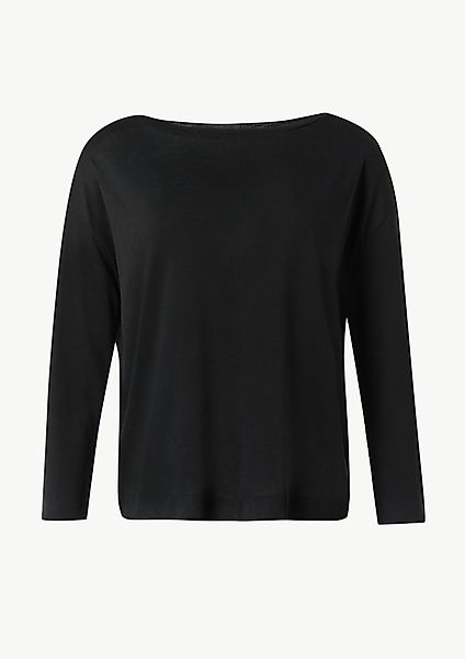 Comma Langarmshirt Gestrickter Longsleeve aus Lyocellmix günstig online kaufen