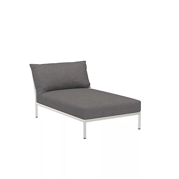 LEVEL2 Outdoor Chaiselong Lounge-Modul 4 Schiefer Weiß günstig online kaufen