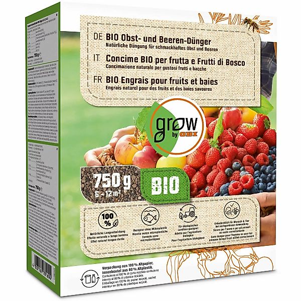 GROW by OBI BIO Obst- und Beeren-Dünger, 750 g günstig online kaufen