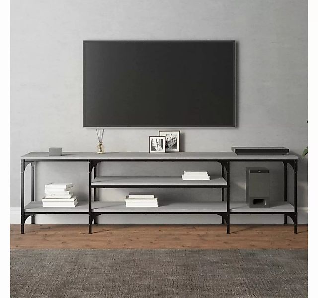 furnicato TV-Schrank Grau Sonoma 161x35x45 cm Holzwerkstoff & Eisen günstig online kaufen
