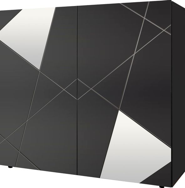 INOSIGN Highboard "Vittoria" Breite 121 cm, Front mit Siebdruck und Spiegel günstig online kaufen