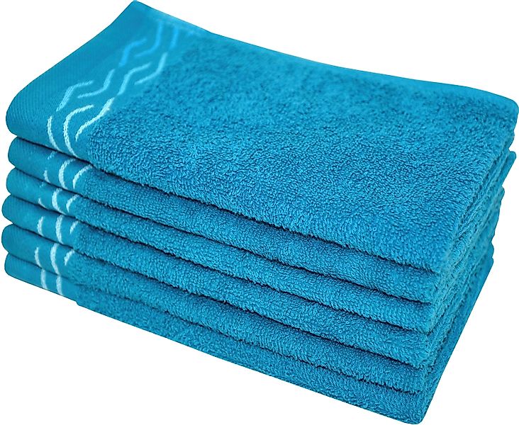 Dyckhoff Gästehandtücher Wave, Frottier (Set, 6-St), günstig online kaufen