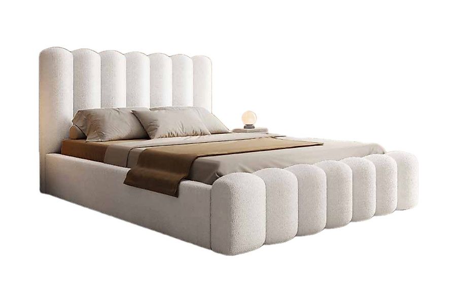 Luxusbetten24 Polsterbett Designer Polsterbett Amore Bouclé, günstig online kaufen