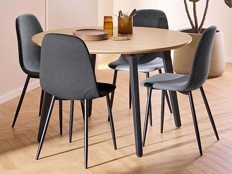 ACTONA GROUP Esszimmer-Set "Essgruppe, Speisetisch mit Wohnzimmerstühlen" S günstig online kaufen