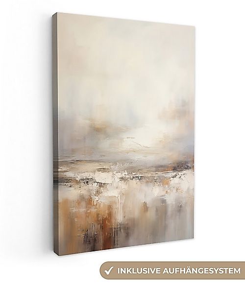 OneMillionCanvasses® Leinwandbild Kunst - Industriell - Grau - Braun - Abst günstig online kaufen