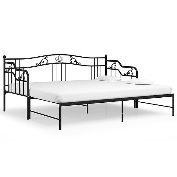 vidaXL Ausziehsofa Bettgestell Schwarz Metall 90x200 cm Modell 4650972 günstig online kaufen