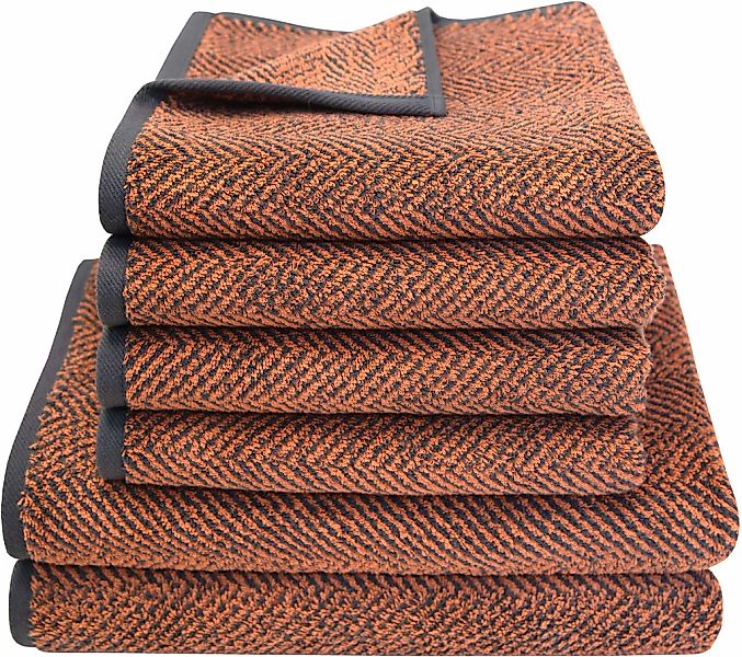 Dyckhoff Handtuch Set "Golden Shades Herringbone" Set 6 Stk. Walkfrottier 4 günstig online kaufen
