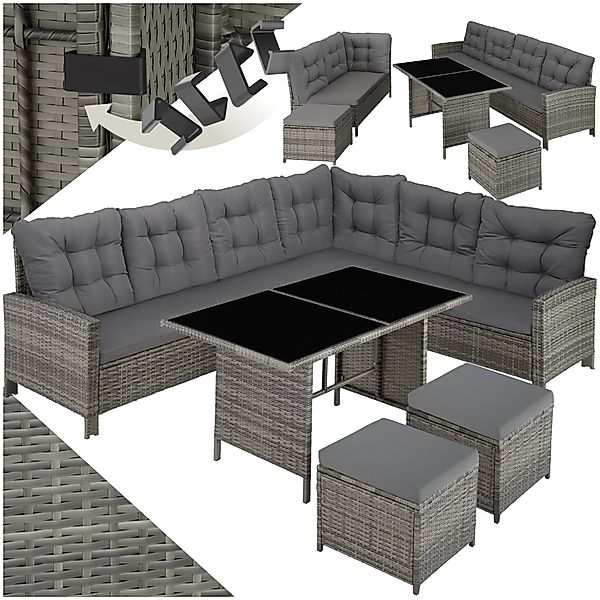tectake Loungeset Rattan Lounge, (Set., 6-tlg), günstig online kaufen