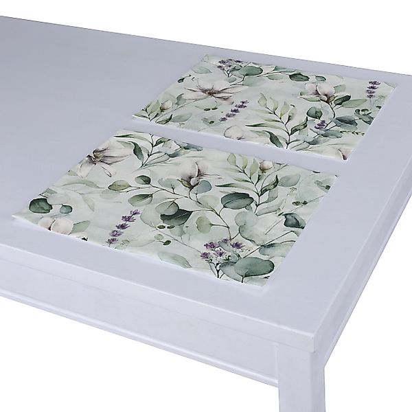 Tischset 2 Stck., mintgrün-weiß, 30 x 40 cm, Flowers (143-66) günstig online kaufen