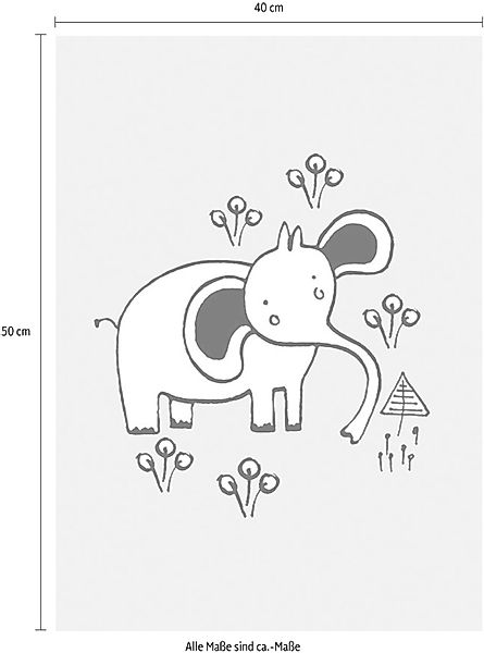 Komar Bild "Scribble Elephant", Tiere, (1 St.), Wandbild zur Dekoration - o günstig online kaufen