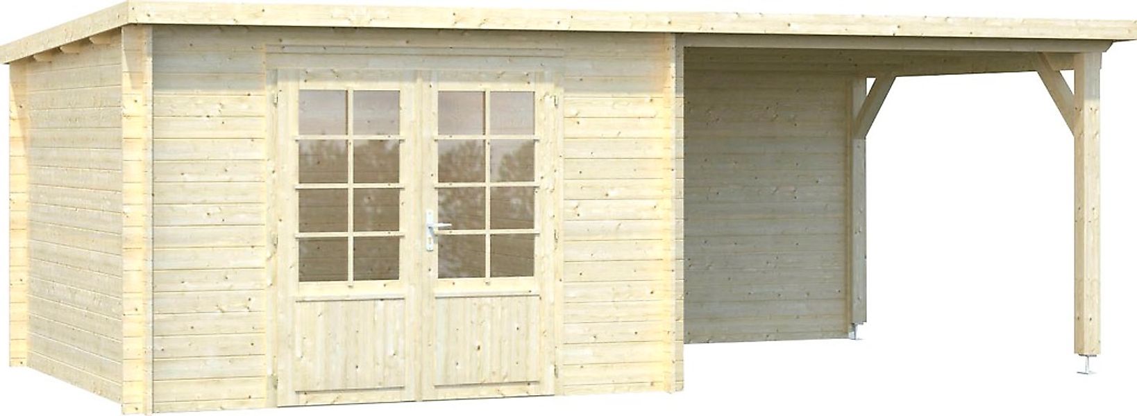 Palmako Gartenhaus "Ella" 8,7+8,2 m², mit Anbaudach günstig online kaufen