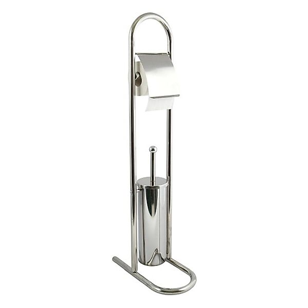 MSV Toilettenpapierhalter WC Standgarnitur 2in1 Edelstahl, günstig online kaufen
