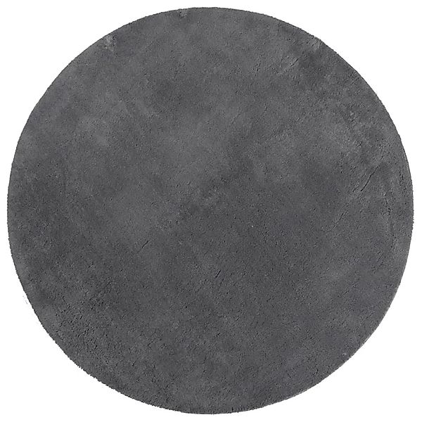 vidaXL Teppich HUARTE Kurzflor Weich und Waschbar Anthrazit Ø 120 cm 375010 günstig online kaufen