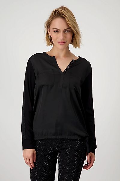 Monari Schlupfbluse mit Glitzerkante am Ausschnitt günstig online kaufen