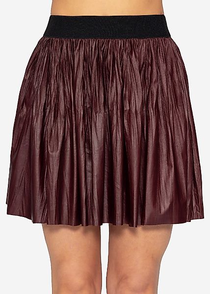 SASSYCLASSY Minirock Minirock Damen aus Kunstleder günstig online kaufen