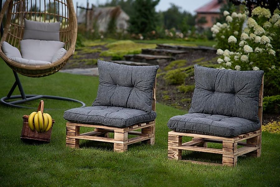 sunnypillow Stuhlkissen Gartenkissen für Gartenmöbel Rattanmöbel, Outdoor / günstig online kaufen