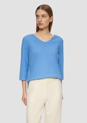 s.Oliver 3/4 Arm-Pullover Sweatshirt Strukturiertes Jersey-Sweatshirt günstig online kaufen