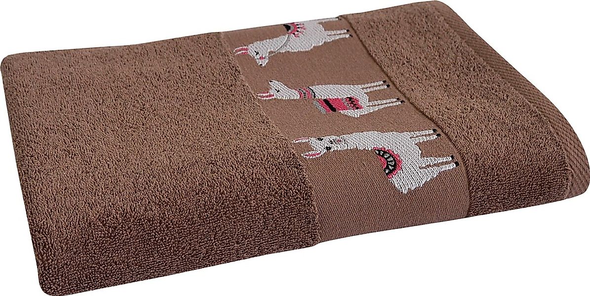 Dyckhoff Duschtuch "Lama" mit trendiger Lamabordüre günstig online kaufen