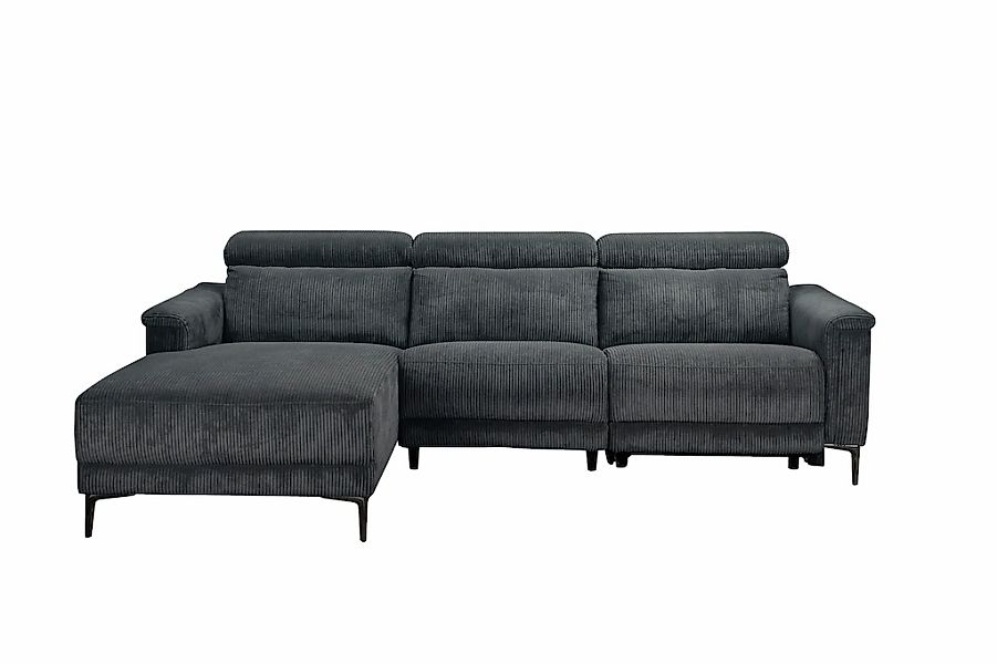 Home affaire Ecksofa "Lund in Cord, L-Form, 261 cm, manuelle und elektr. Re günstig online kaufen