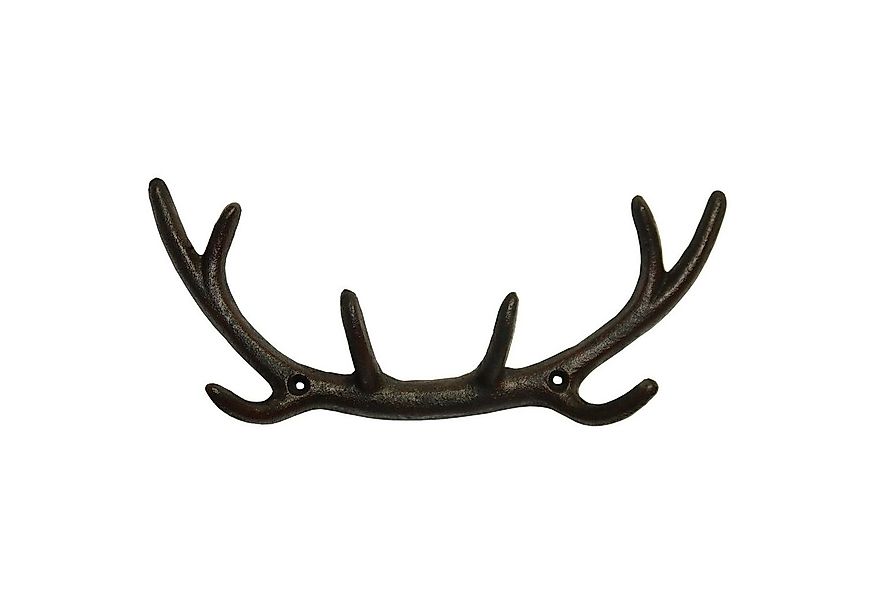 Dekowunder Wandhaken Rustikaler Wandhaken in Geweihform Gusseisen Braun 29, günstig online kaufen