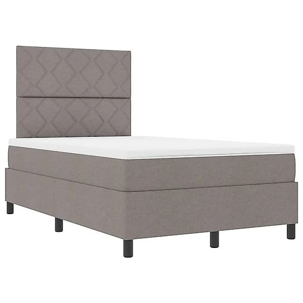 vidaXL Boxspringbett mit Matratze Taupe 120 x 190 cm Stoff 3342932 günstig online kaufen