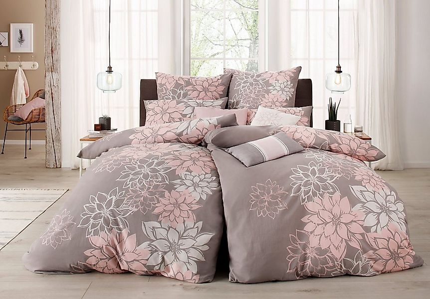 OTTO home Bettwäsche Susan in Gr. 135x200 oder 155x220 cm, Biber, 2 teilig, günstig online kaufen