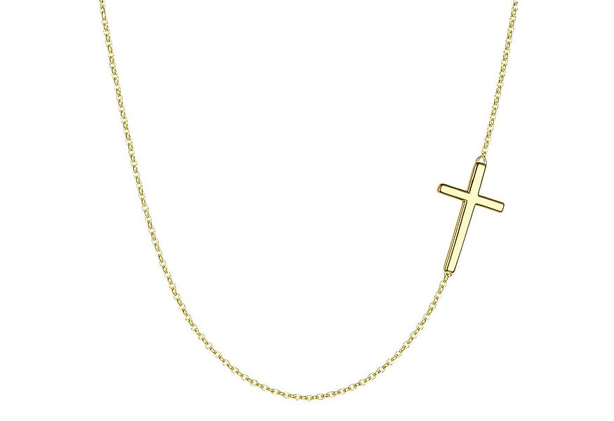 Runde Perlé Kreuzkette zarte Kette Kreuz Damen – 925 Sterling Silber oder 1 günstig online kaufen