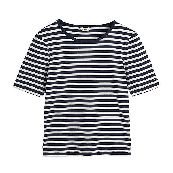 Gant T-Shirt 4203493 Damen T-Shirt gerippt aus Baumwolle mit Stretch günstig online kaufen