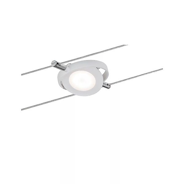 Paulmann "LED Seilsystem RoundMac Einzelspot 200lm 4W 2700K 12V Weiß matt" günstig online kaufen