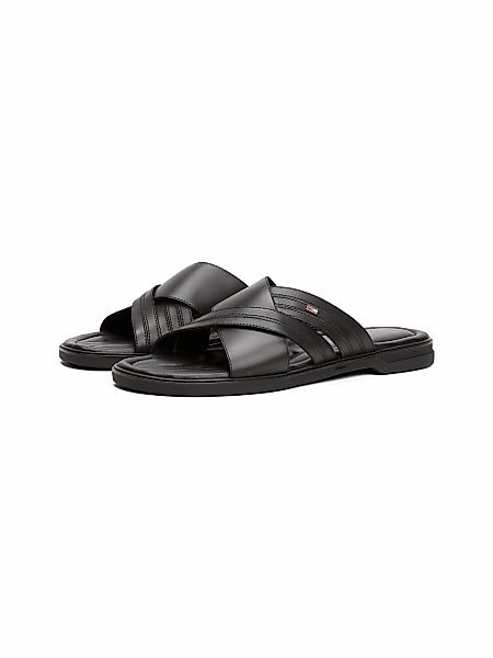 Tommy Hilfiger Pantolette "PREMIUM HILFIGER CC LTH SANDAL", Blockabsatz, So günstig online kaufen